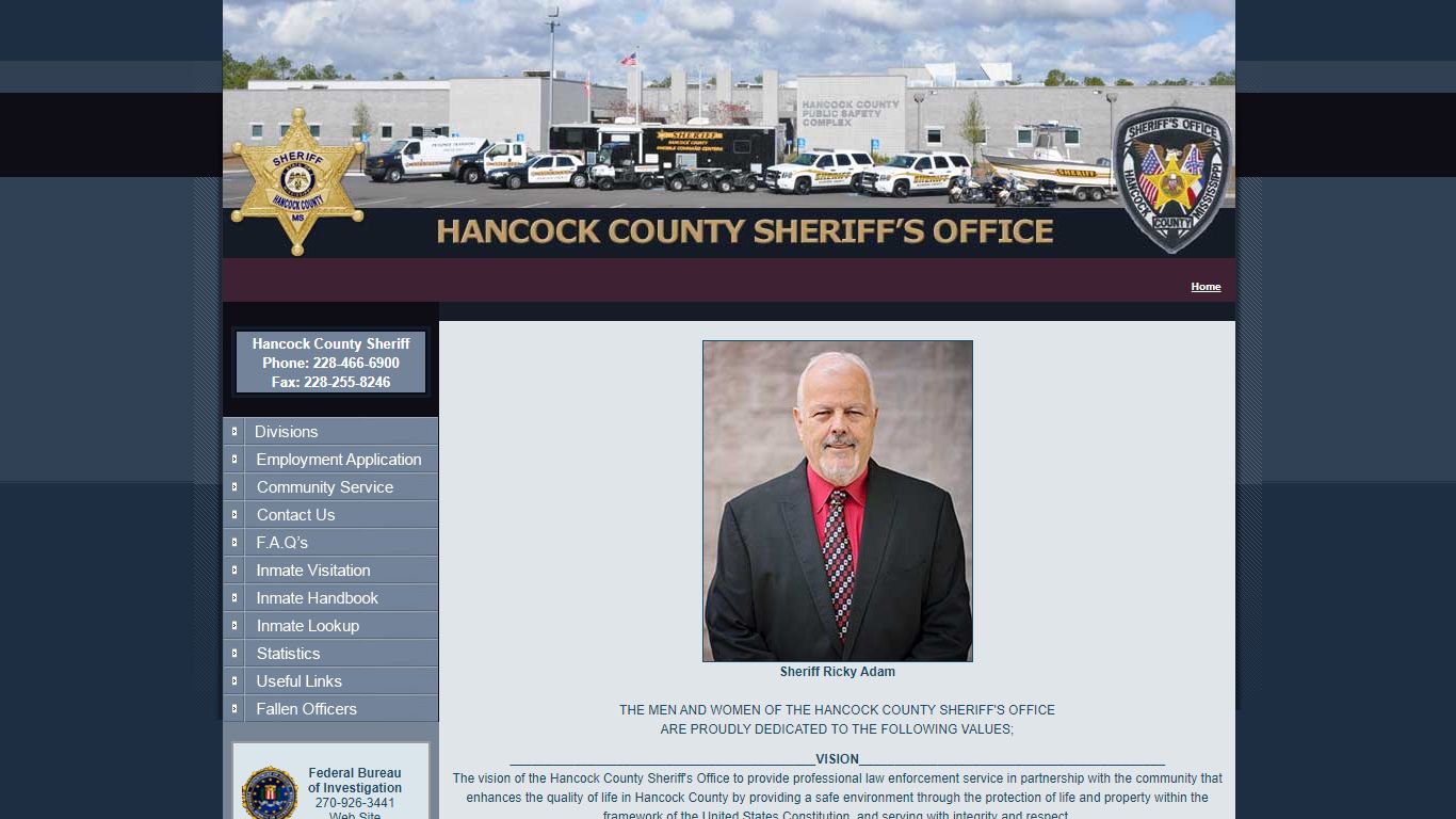 Welcome to the Hancock County Sheriff's Office